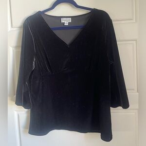 Black velvet Coldwater Creek top